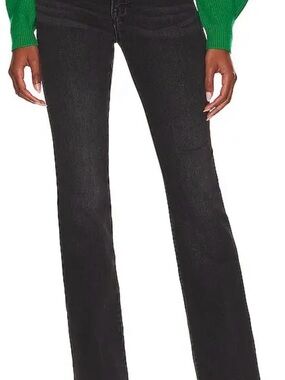 Good American Black Classic Bootcut Jeans, 12